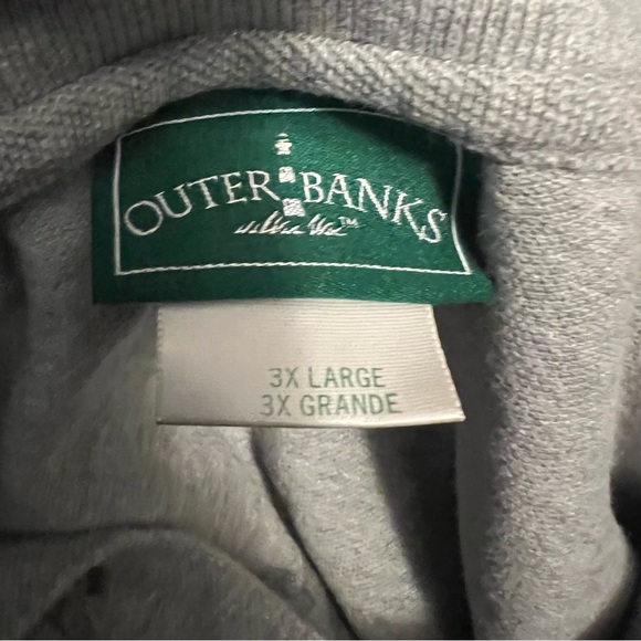 Men’s slightly use 3X Outer Banks collared, short sleeve grey shirt - Picture 2 of 2